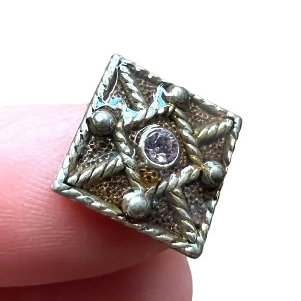 Jewelry Making Lot Square Metal Rhinestone Crystal Embellishment Earring Finding